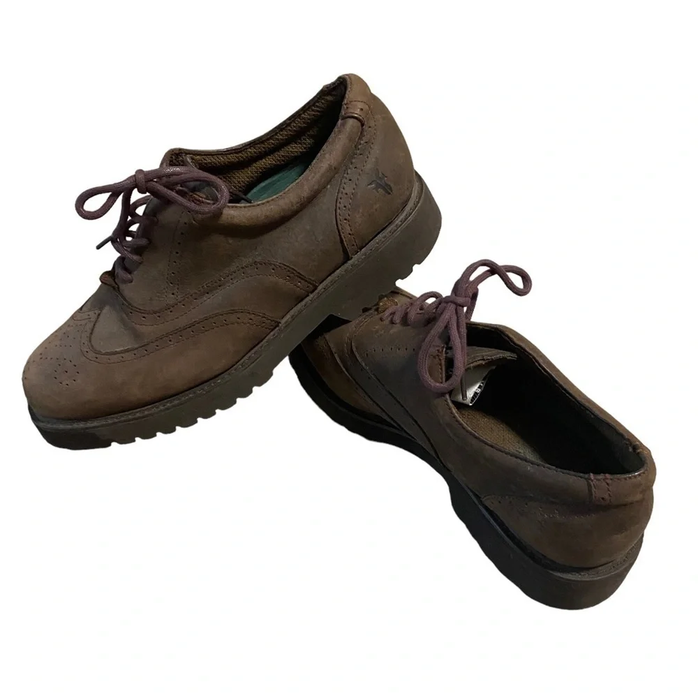 Frye Brown Leather Medford Wing Tip Oxford Shoes Mens Size 8